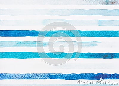 light blue and turquoise watercolor lines Stock Photo