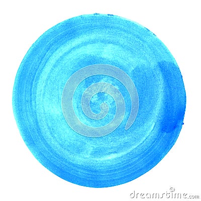 Light blue watercolor circle Stock Photo