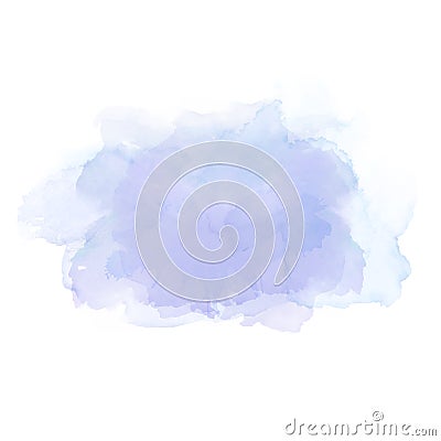 Light blue watercolor stains. Elegant element for abstract artistic background. Vector Illustration