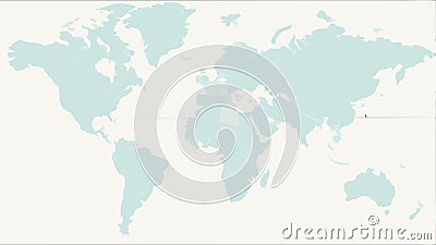 Light blue world map, minimalist global design vector design Generative AI Vector Illustration