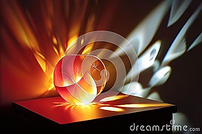 light box luminograman image created by placing objects on a lig Stock Photo