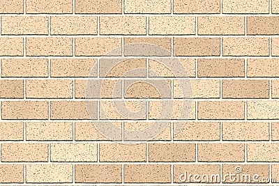 Light brown brick wall abstract background. Texture of bricks. Vector illustration. Template design for web banners Vector Illustration