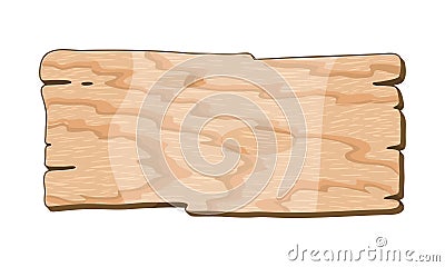 Light brown poplar, cottonwood texture, background. Empty wooden banner, board. Vector Illustration