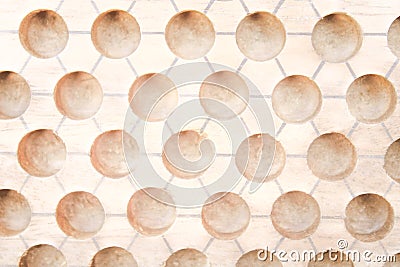 Light brown wood background with potholes design abstract texture Stock Photo