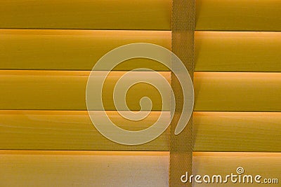 Light brown wood blinds curtain for the house window Stock Photo