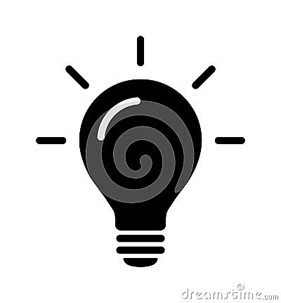 Light bulb icon Vector Illustration