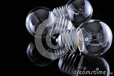 Incandescent Light Bulb, lamp, reflection Stock Photo