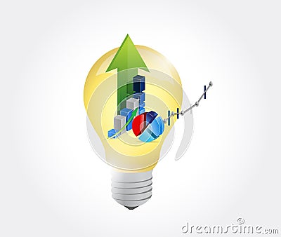 light bulb business profits illustration Cartoon Illustration