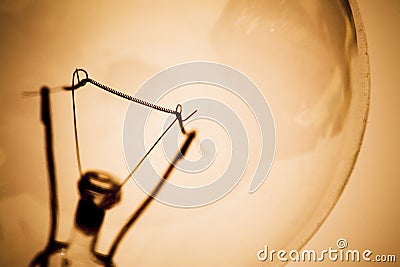 Light bulb and filament Stock Photo