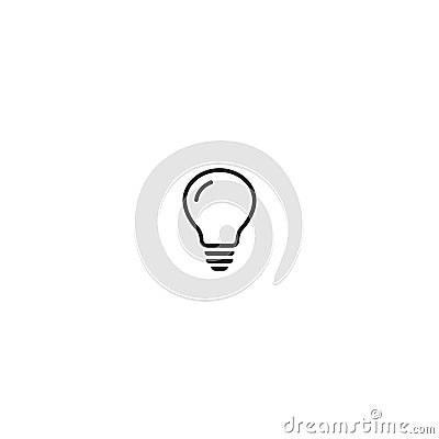 Light bulb flat vector icon. lamp sign. concept idea. vector outline symbol Stock Photo