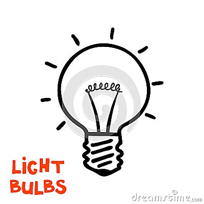 Light bulb icon. Concept of big ideas inspiration, innovation, i Vector Illustration