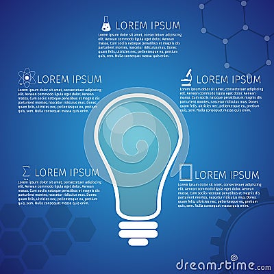 Light bulb icon design concept Vector Illustration