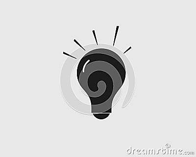 Light Bulb Icon Vector Illustration