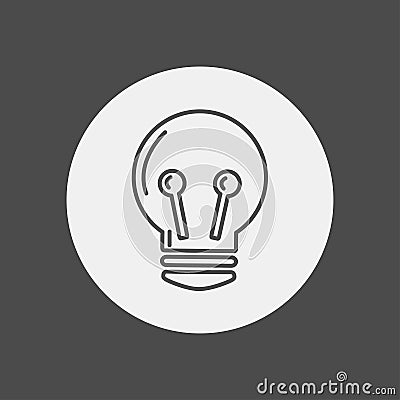 LIght bulb vector icon sign symbol Vector Illustration