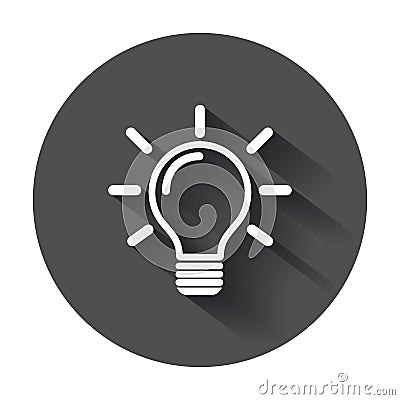 Light bulb icon. Vector Illustration