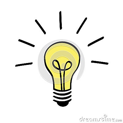 Light bulb icon Vector Illustration