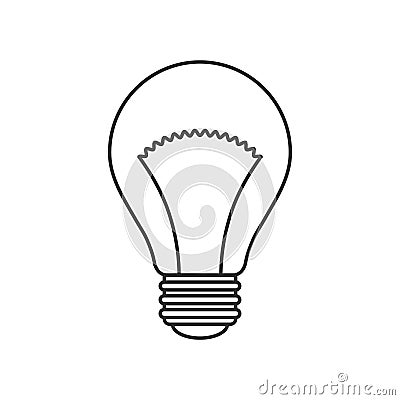 Light bulb icon. Incandescent lamp symbol. Idea and innovation sign. Creative energy or inspiration logo. Vector Illustration