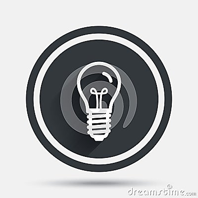 Light bulb icon. Lamp E14 socket symbol. Vector Illustration