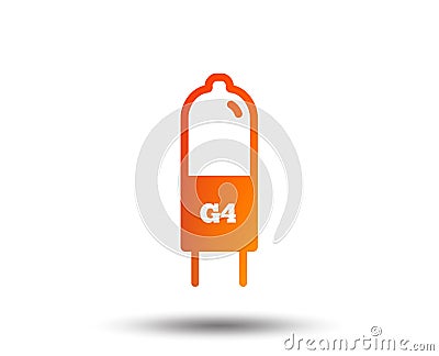 Light bulb icon. Lamp G4 socket symbol. Vector Illustration