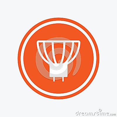 Light bulb icon. Lamp GU5.3 socket symbol. Vector Illustration