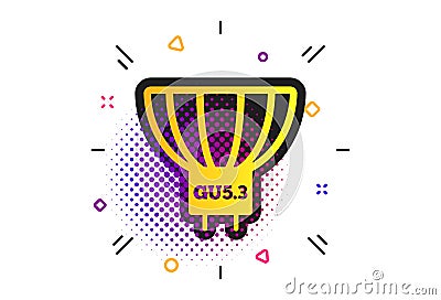 Light bulb icon. Lamp GU5.3 socket symbol. Vector Vector Illustration