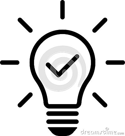 Light bulb icon. Line, solid and filled outline colorful version, outline and filled Different style vector collections. Idea sign Vector Illustration