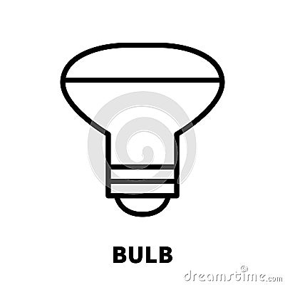 Light bulb icon or logo in modern line style. Vector Illustration