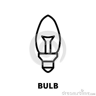 Light bulb icon or logo in modern line style. Vector Illustration