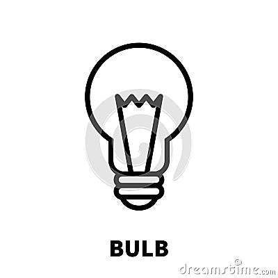 Light bulb icon or logo in modern line style. Vector Illustration