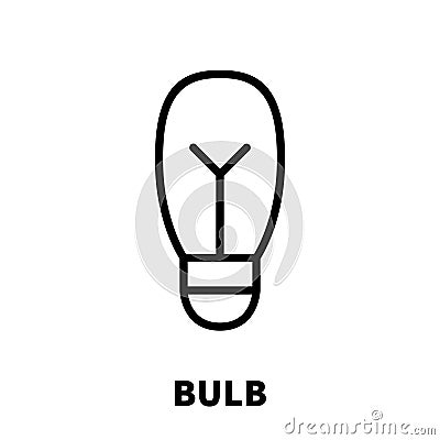 Light bulb icon or logo in modern line style. Vector Illustration