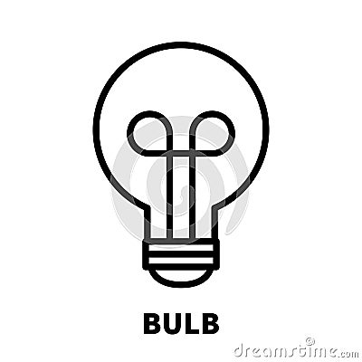 Light bulb icon or logo in modern line style. Vector Illustration