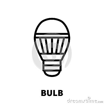 Light bulb icon or logo in modern line style. Vector Illustration
