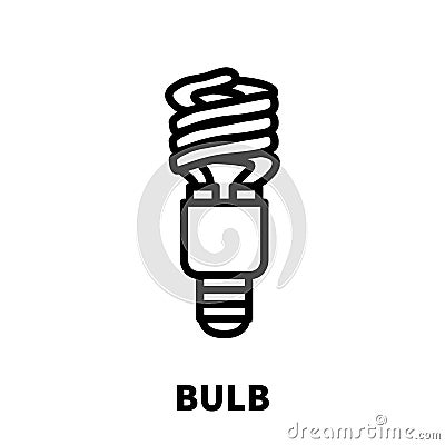 Light bulb icon or logo in modern line style. Vector Illustration