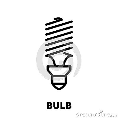 Light bulb icon or logo in modern line style. Vector Illustration