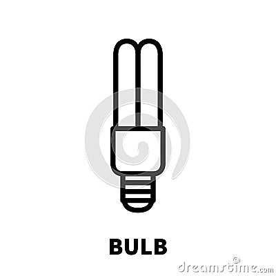 Light bulb icon or logo in modern line style. Vector Illustration