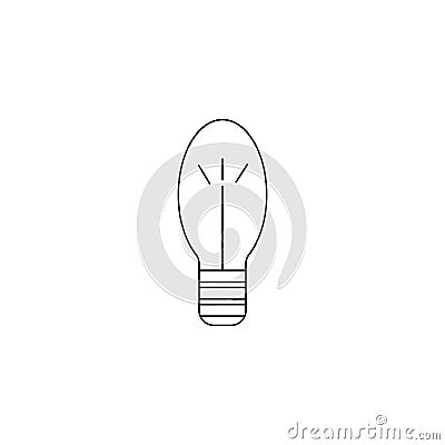 Light bulb icon vector. Idea sign, solution, thinking concept. Light Bulb line icon vector, isolated on white background Vector Illustration