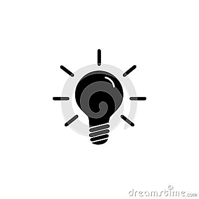 Light Bulb icon on white. Vector illustration Vector Illustration