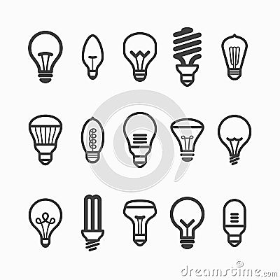 Light bulb icons Vector Illustration