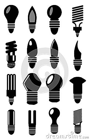 Light Bulb Icons Vector Illustration