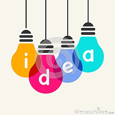Light bulb idea Vector Illustration