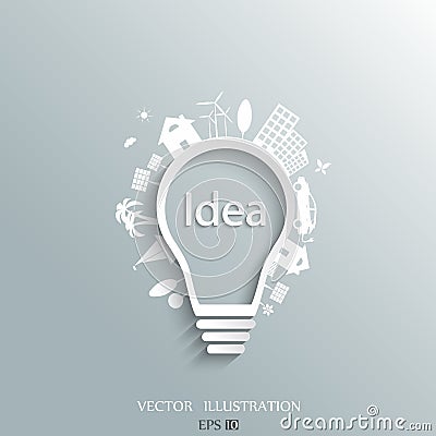 Light bulb idea Vector Illustration