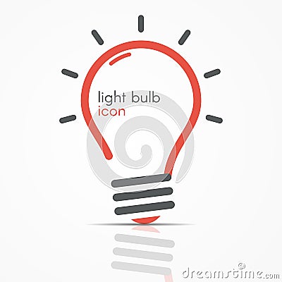 Light bulb idea icon Vector Illustration