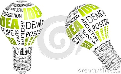 Light bulb is an idea symbol on a transparent background, an original solution to a question, a design element, isolated objects Stock Photo