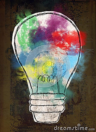 Light Bulb, Innovation, Ideas, Goals Stock Photo