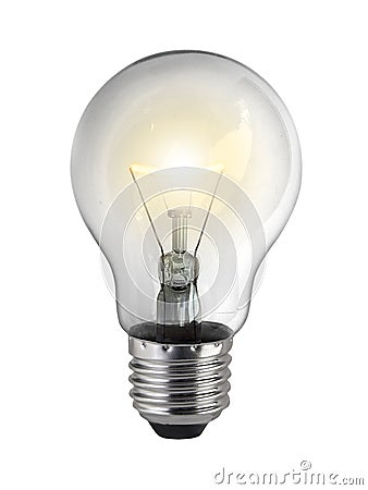 Light bulb, isolated, Realistic photo image Stock Photo