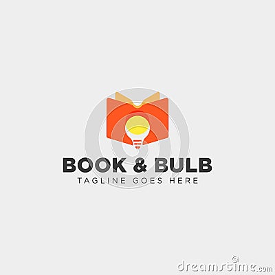 Light bulb learning line logo template vector illustration icon element isolated Vector Illustration