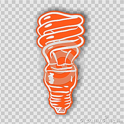 Light Bulb line icon vector, isolated on white background. Idea sign, solution, thinking concept. Lighting Electric lamp. Electric Stock Photo