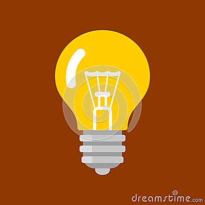 Light Bulb Shape as Inspiration Concept. Vector Vector Illustration