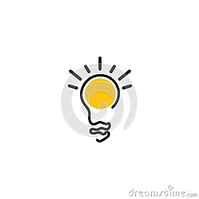 light bulb symbol vector design illustrations Vector Illustration