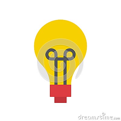 Light Bulb vector, Back to school filat style icon Vector Illustration